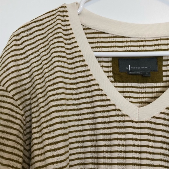 Essentials by Anthropologie Green Striped Top - Picture 3 of 6